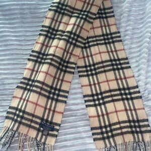 Burberry Classic Beige and Black Plaid Scarf